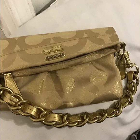 Coach Gold Chain Clutch - Picture 2 of 7